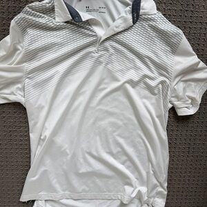 Under Armour Men's Polo Shirt in White and Gray
